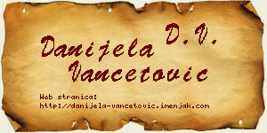 Danijela Vančetović vizit kartica